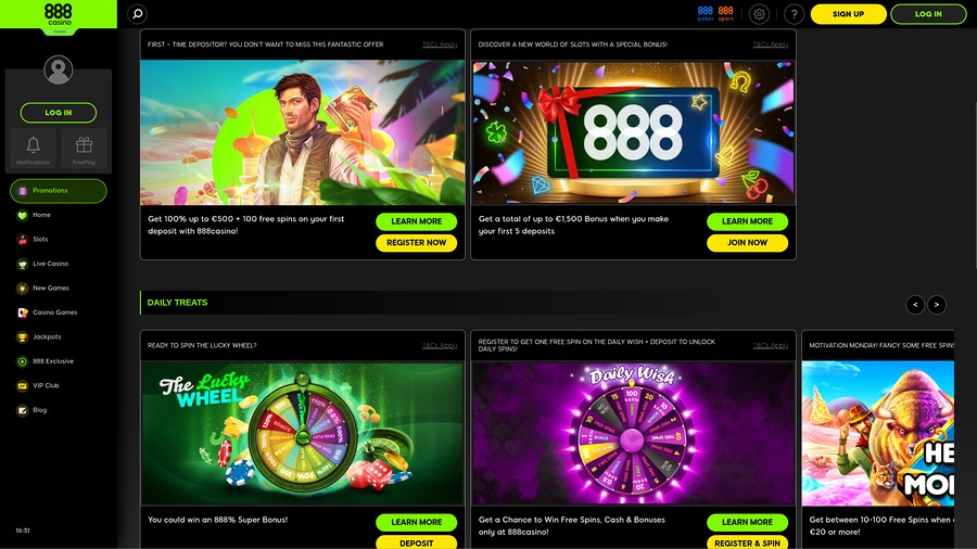 Bonos Sin Depósito en 888 Casino